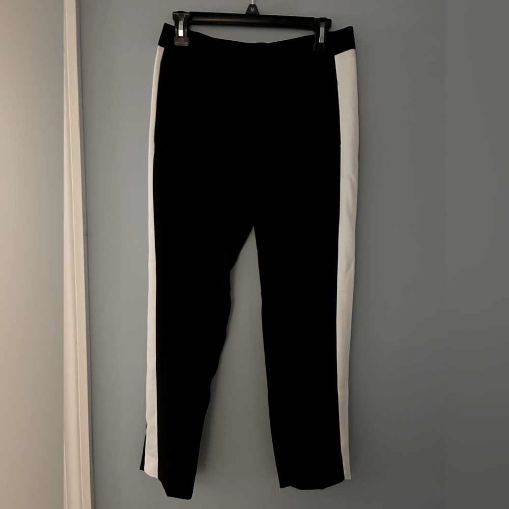Banana Republic Avery Fit Pants - Black with White Side Stripe (Size 0)